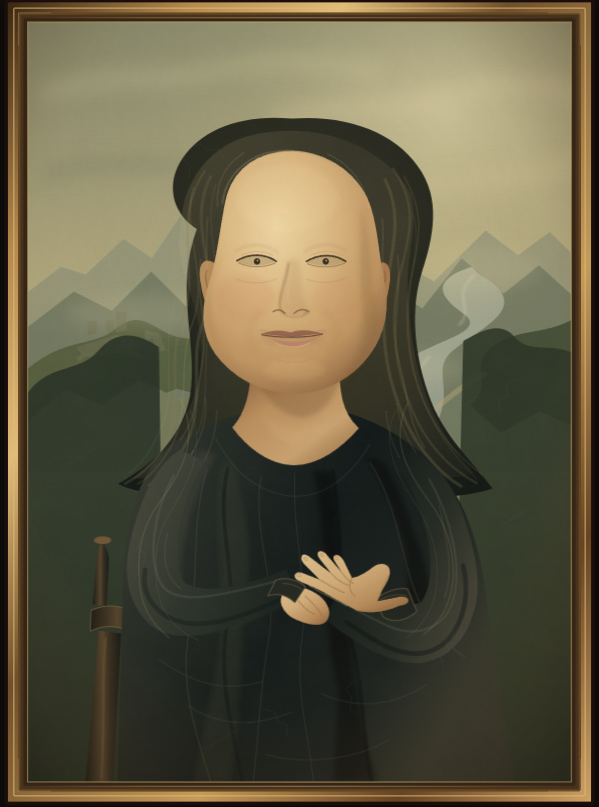 Space Bunny’s SVG interpretation of the Mona Lisa.